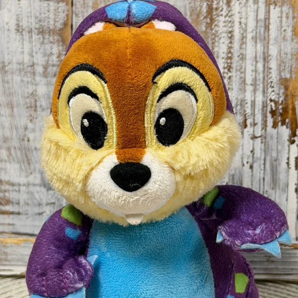 RARE Disney Parks Animal Kingdom‎ Chip Dinosaur Plush Chipmunk-O-Saurus Chip